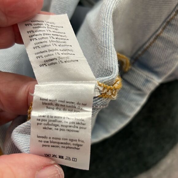 We Wore What cut out indigo zero super light denim mini skirt size small NWT - Picture 16 of 16